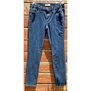 Madewell Women's Slim Skinny Tapered Dark Blue Stretch Denim Jeans Size 31x30.5